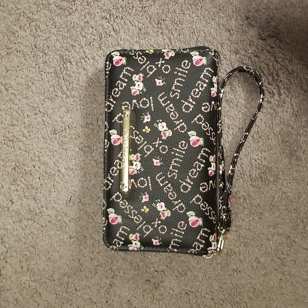 Betsey Johnson Floral Wristlet/Wallet